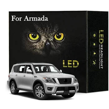  Автомобилен Комплект Led вътрешно Осветление За Nissan Armada 2005-2015 2016 2017 2018 20189 2020 2021 Led Canbus Крушка Без Грешки